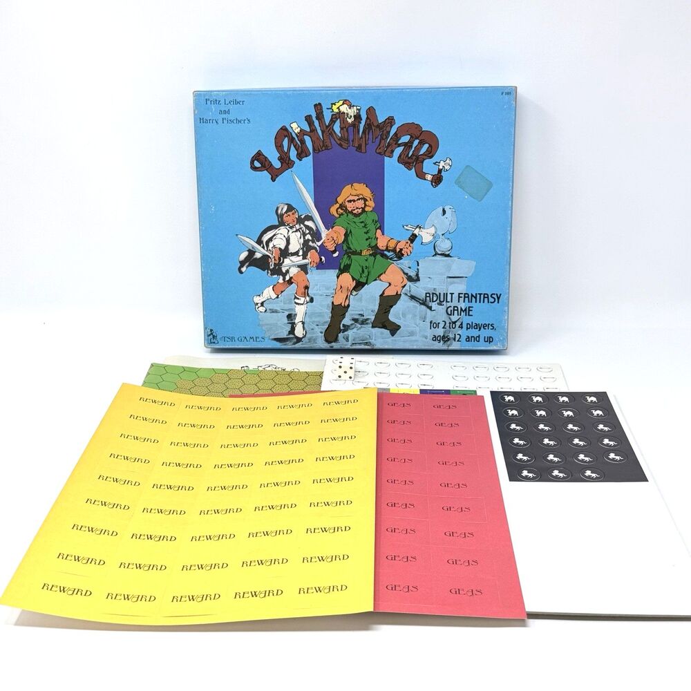 Lankhmar TSR F105 1976 First Print Fritz Leiber Complete Unpunched Board Game